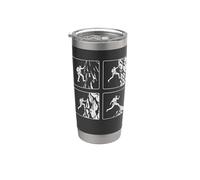 Retro Rock Climber Collage for Mountain Climbers Men Women Stainless Steel Insulated Tumbler