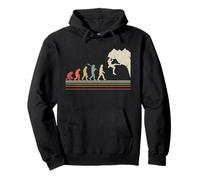 Retro Rock Climbing Evolution Funny Climbing Design For Men Pullover Hoodie