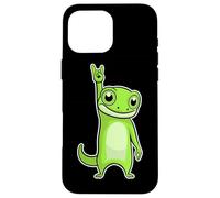 Retro Rock Music of Cute Lizard, Gecco Case for iPhone 16 Pro Max
