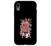 Retro Rock Polka Dot Dress Guitar Lady Case for iPhone XR