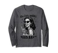 Retro Rocker Babe Tee Classy Sassy Bad-Assy Funny Attitude Long Sleeve T-Shirt