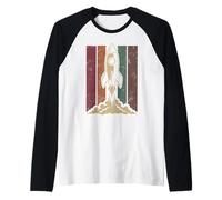 Retro Rocket Launch Galaxy Astronomy Vintage Space Raglan Baseball Tee