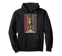 Retro Rocket Occupy Mars Galaxy Astronomy Vintage Space Pullover Hoodie