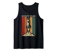Retro Rocket Occupy Mars Galaxy Astronomy Vintage Space Tank Top