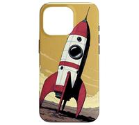 Retro Rocket Ship on Mars Case for iPhone 16 Pro