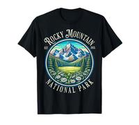 Retro Rocky Mountain National Park Hiking Camping Outdoor T-Shirt