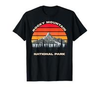 Retro Rocky Mountain National Park Hiking Camping T-Shirt