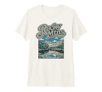 Retro Rocky Mountains National Park Vintage Style 80s Premium T-Shirt