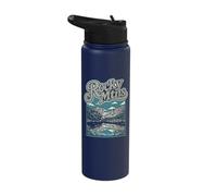 Retro Rocky Mountains National Park Vintage Style 80s Stainless Steel Insulated Water Bottle