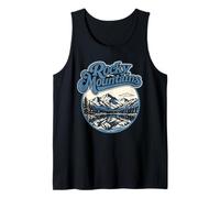 Retro Rocky Mountains National Park Vintage Style 80s Tank Top