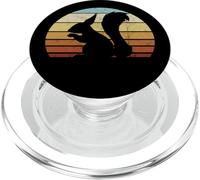 Retro Rodent Silhouette Vintage Sunset Red Squirrel PopSockets PopGrip for MagSafe