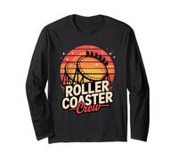 Retro Roller Coaster Crew Theme Park Design Long Sleeve T-Shirt