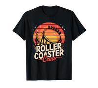 Retro Roller Coaster Crew Theme Park Design T-Shirt