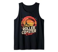 Retro Roller Coaster Crew Theme Park Design Tank Top