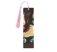 Retro Roller Skates Colorful Printed Metal Bookmarks M - Pink Lightweight Aluminium Book Marker for Books, Journals & Gifts, Ideal Book Lovers, Holiday Decor & Crafts