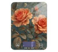 Retro Roses Roasting Diet Scales Digital Weight for Food 11lb/0.18oz, 5kg/5g Accurate Scale for Kitchen with 4 Unit for Weight Loss Espresso Keto báscula para pesar comida