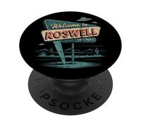 Retro Roswell New Mexico UFO Alien 1947 Souvenir PopSockets Adhesive PopGrip