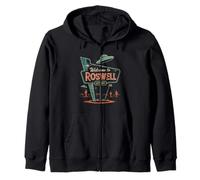 Retro Roswell New Mexico UFO Alien 1947 Souvenir Zip Hoodie