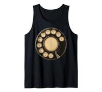 Retro Rotary Dial Telephone Nostalgic Analog Technology Tank Top