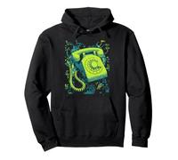 Retro Rotary Phone Ascii Art Vintage Tech Pullover Hoodie