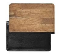 Retro Rough Oak Wall Passport Cover Protector Rfid Blocking Passport Holder Id Card Holder Secure Travel Wallet Organizer for Passport Tickets Credit Cards, style, One Size
