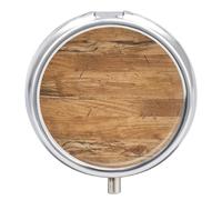Retro Rough Oak Wall Pill Box Cute Medicine Organizer Travel Pillbox Waterproof Portable Pill Container Holder to Hold Vitamins Medication Fish Oil and Supplements
