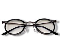 Retro Round Anti-Blue Light Reading Glasses for Men & Women - Metal Frame Presbyopia Eyewear (Grey, 2.75, x)