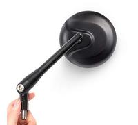 Retro Round Black Mirrors Aluminum E-MARK Motorcycle Motorbike Sportster Bobber Cruiser Street Naked Road KiWAV