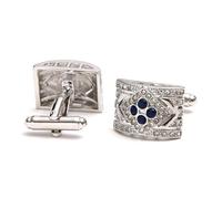 Retro Round Cufflinks for Men Including Cubic Zirconia Stones Ideal for Business and Social Setting Round Zirconia Cufflinks