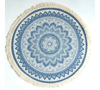 Retro Round Rugs for Living Room Ethnic Bedroom Carpet with Tassels Cotton & Linen Macrame Modern Classic Area Rugs Stylish Home Decor.