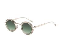 Retro Round Small Frame Sunglasses Punk Gradient Colors Men Women Fashion Trends Popular Metal Frame Sun Glasses (C06,One Size)