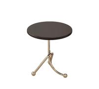 Retro Round Sofa End Table Small Black Tea Table for Living Room Balcony and Bedside Sto Rack & Coffee Table for Modern Spaces