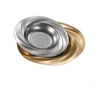 Retro Round Stainless Steel For Salad Plate with Vintage Treatment and For CYCLONE Aligned Geometry for Consistent Serving Results (25cm Silver)