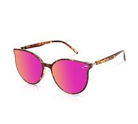 Retro Round Sunglasses for Women, Pink Sunglasses Womens with Classic Trendy Frame Sunnies Shades UV400 Blocking Tortoise