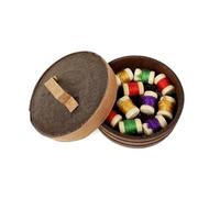 Retro Round Thread Organizers Tiny Furniture With Functional Design For Dollhouses Display Miniature Vintage Sewing Storage Solution