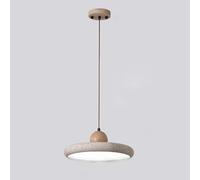 Retro Round Yellow Travertine Restaurant Pendant Light Shade Modern Minimalist Stone Kitchen Island Hanging Lamp Industry Log Mini Chandelier Adjustable for Dining Room BedHead Bar Counter