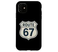 Retro Route 67 Highway Sign Vintage Road Nostalgia Case for iPhone 11