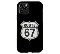 Retro Route 67 Highway Sign Vintage Road Nostalgia Case for iPhone 11 Pro