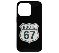 Retro Route 67 Highway Sign Vintage Road Nostalgia Case for iPhone 13 Pro