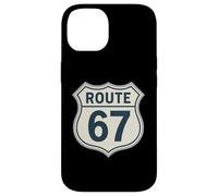 Retro Route 67 Highway Sign Vintage Road Nostalgia Case for iPhone 14