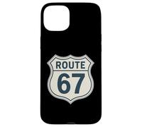 Retro Route 67 Highway Sign Vintage Road Nostalgia Case for iPhone 15 Plus