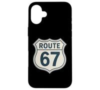 Retro Route 67 Highway Sign Vintage Road Nostalgia Case for iPhone 16 Plus