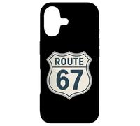 Retro Route 67 Highway Sign Vintage Road Nostalgia Case for iPhone 17