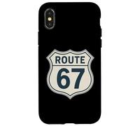 Retro Route 67 Highway Sign Vintage Road Nostalgia Case for iPhone X/XS