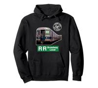 Retro RR Train Car NYC Subway Astoria Queens NY Pullover Hoodie