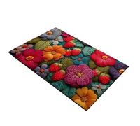 Retro Rug Anti-Slip Doormat, Soft 20x32 Inch Square Floor Mat Perfect for Homeowners, Balconies, Dining Rooms, Bathrooms, Studies, Commercial Spaces, Combining Style and Practicality