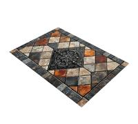 Retro Rug Anti-Slip Doormat, Soft 20x32 Inch Square Floor Mat Perfect for Homeowners, Balconies, Dining Rooms, Bathrooms, Studies, Commercial Spaces, Combining Style and Practicality