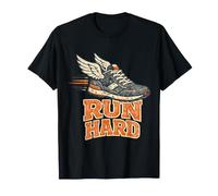 Retro Run Hard Athletic Shoe Wings T-Shirt