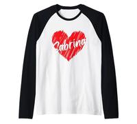 Retro Sabrina Personalized Name I Love Sabrina Vintage Meme Raglan Baseball Tee