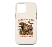 Retro Safari All Animals are Pettable Some only Once Case for iPhone 12 mini
